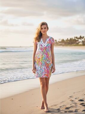 Lilly Pulitzer Brewster T Shirt Dress Colorful Size Small